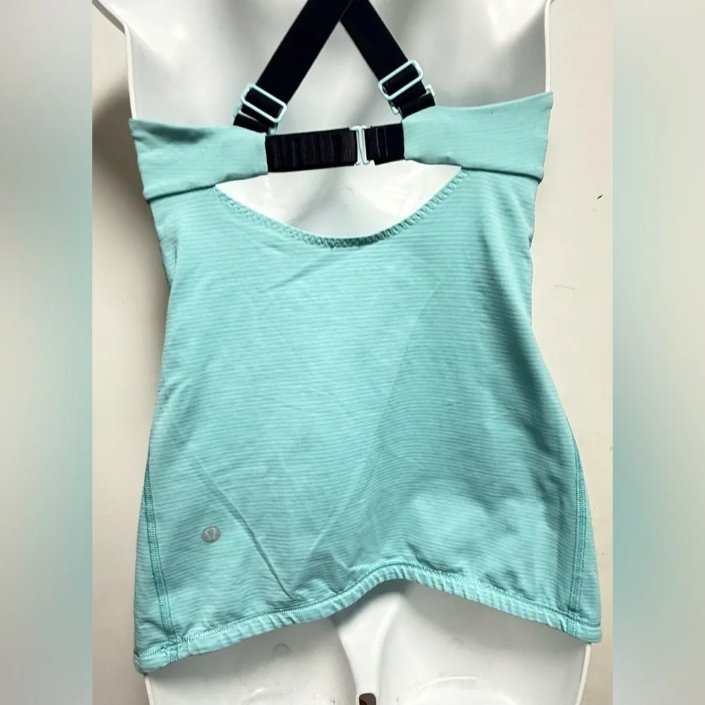 Lululemon Athletica Green Asymmetrical Fitted Tank Top